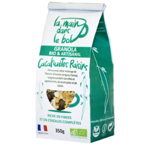 Granola cacahuètes et raisins
